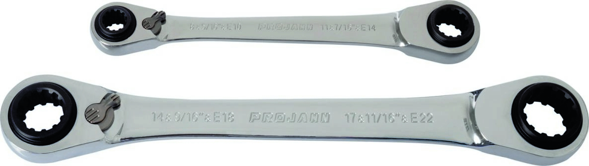 Projahn 3466 GearTech 63 in 2 dubbele ringsleutel 2 stuks, 8-10 + 11-13 en 14-16 + 17-19
