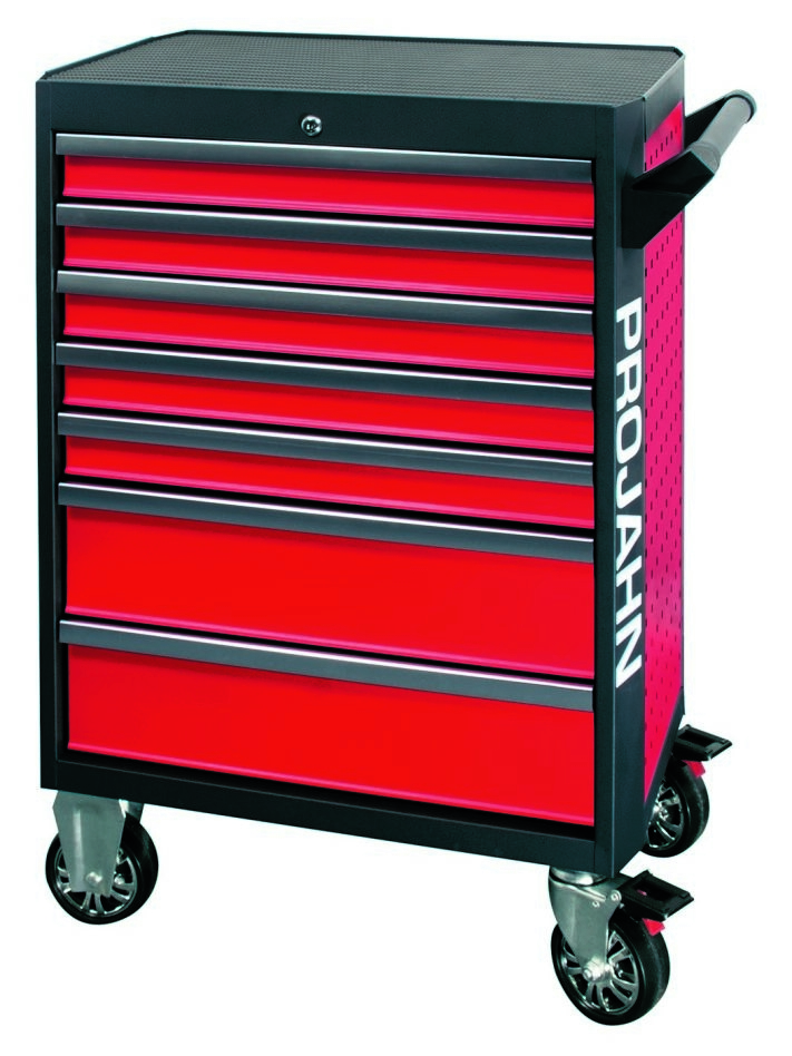 Projahn 5501-191 Gevulde werkplaatswagen GALAXY met 7 lades, 229-delig. Proficraft uitrusting rood / antraciet