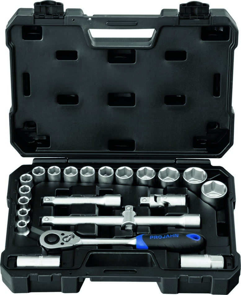 Projahn 8662 1/2" Dopsleutelset 22-delig Proficraft, 72 tands ratel