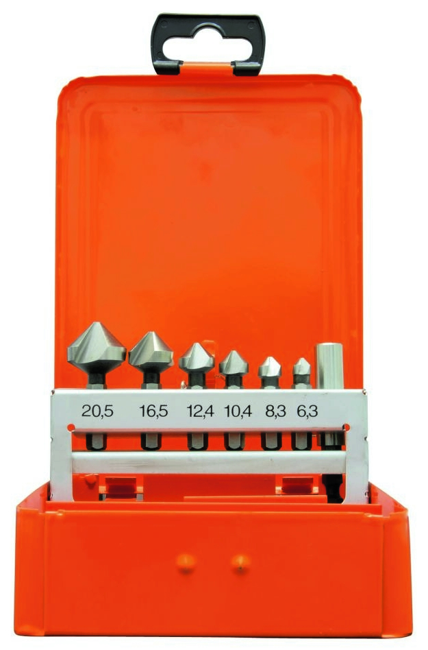 Projahn 35003 Verzinkboorset HSS-G 90 ° 1/4 "zeskant. Schacht 7 delig