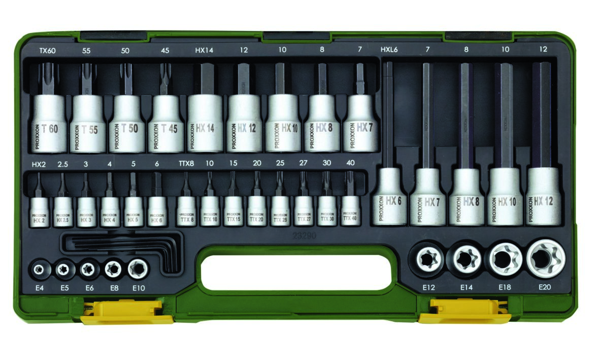 Proxxon 23290 Bitset Torx en Inbus 42-delig