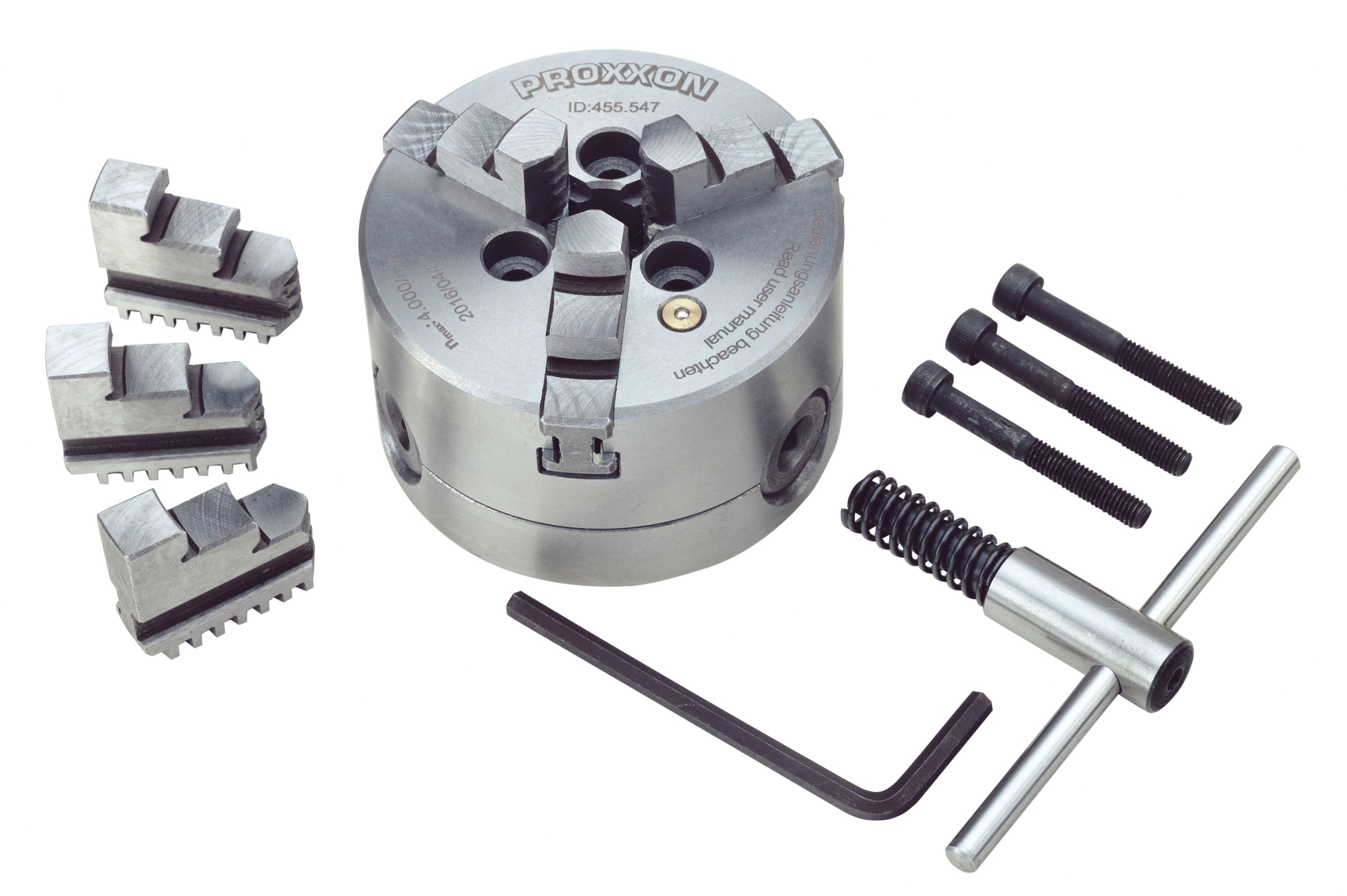 Proxxon 24034 Drieklauwplaat, centrisch spannend voor PD 250/E