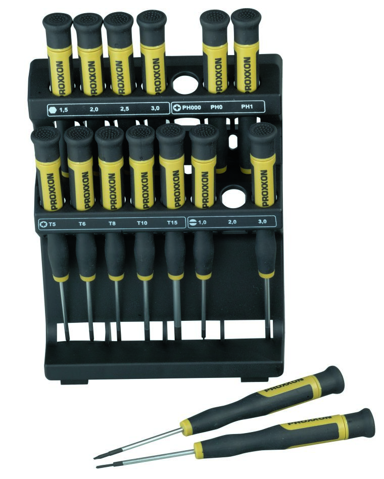 Proxxon 28148 Micro-schroevendraaierset, 15-delig