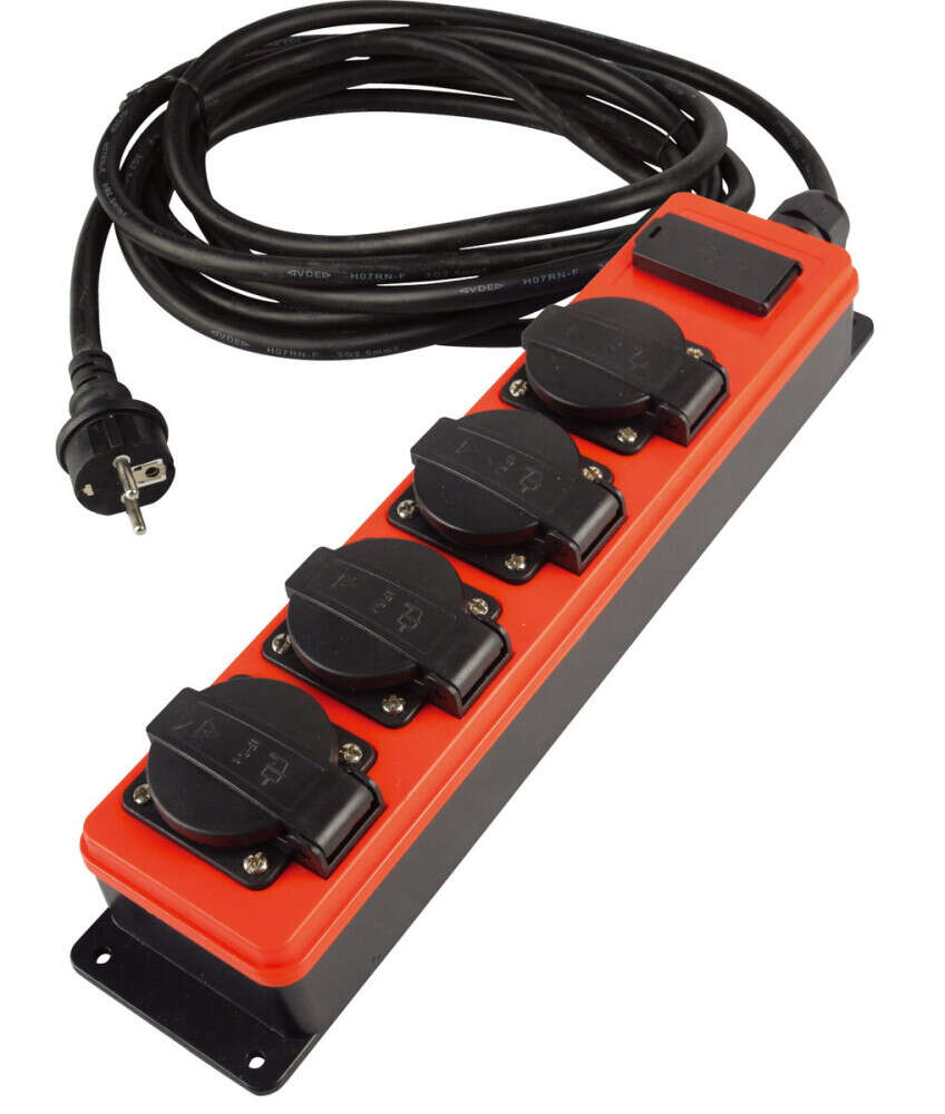 QwattPro 2561027 SocketMaster Verdeeldoos 4xRA USB 5m 3G2,5 H07RN-F