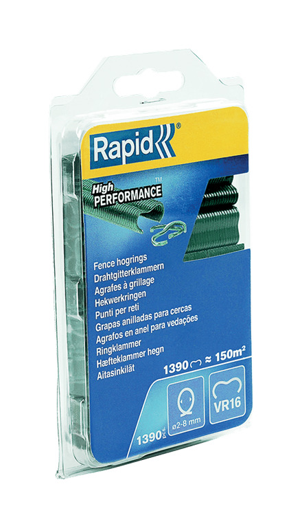 Rapid 40108800 VR16 Hekwerk Hogringen Groen 1.390 stuks