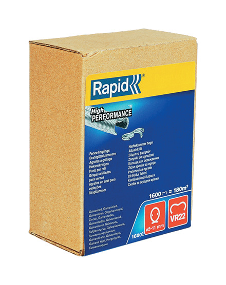 Rapid 40108810 VR22 Hekwerk Hogringen 1.600 stuks