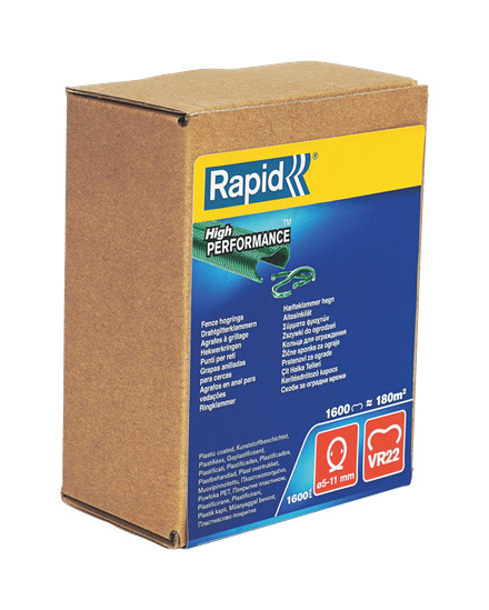 Rapid 40108811 VR22 Hekwerk Hogringen Groen 1.600 stuks