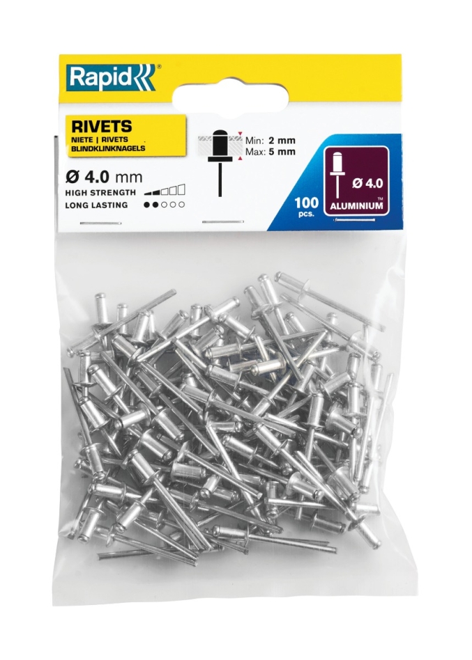 Rapid 5000378 Standaard blindklinknagels Ø4,0 x 8 mm 100 stuks