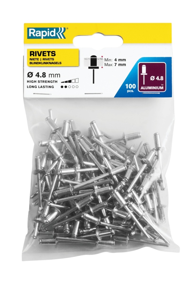 Rapid 5000380 Standaard blindklinknagels Ø4,8 x 10 mm 100 stuks