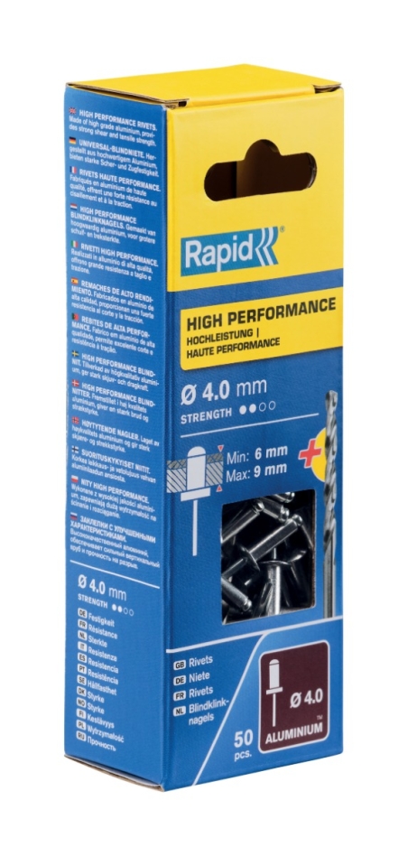 Rapid 5000384 High performance blindklinknagels Ø4,0 x 12 mm 50 stuks