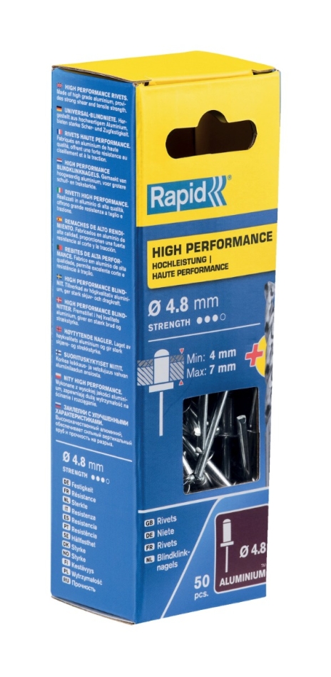 Rapid 5000387 High performance blindklinknagels Ø4,8 x 10 mm 50 stuks