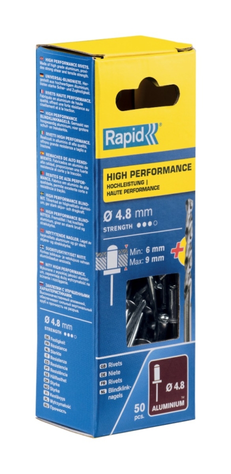 Rapid 5000388 High performance blindklinknagels Ø4,8 x 12 mm 50 stuks
