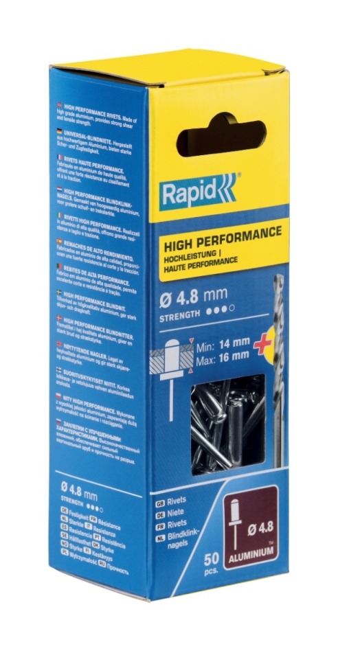 Rapid 5000391 High performance blindklinknagels Ø4,8 x 20 mm 50 stuks