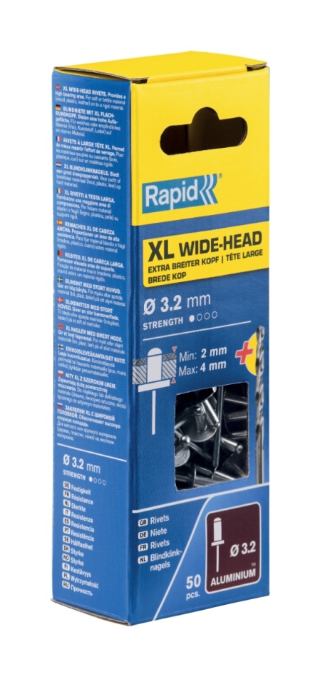 Rapid 5000659 XL blindklinknagels Ø3,2 x 8 mm 50 stuks
