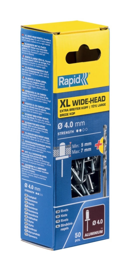 Rapid 5000660 XL blindklinknagels Ø4,0 x 10 mm 50 stuks