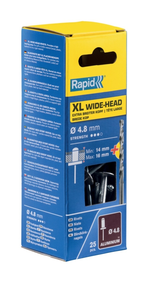Rapid 5000667 XL blindklinknagels Ø4,8 x 20 mm 25 stuks