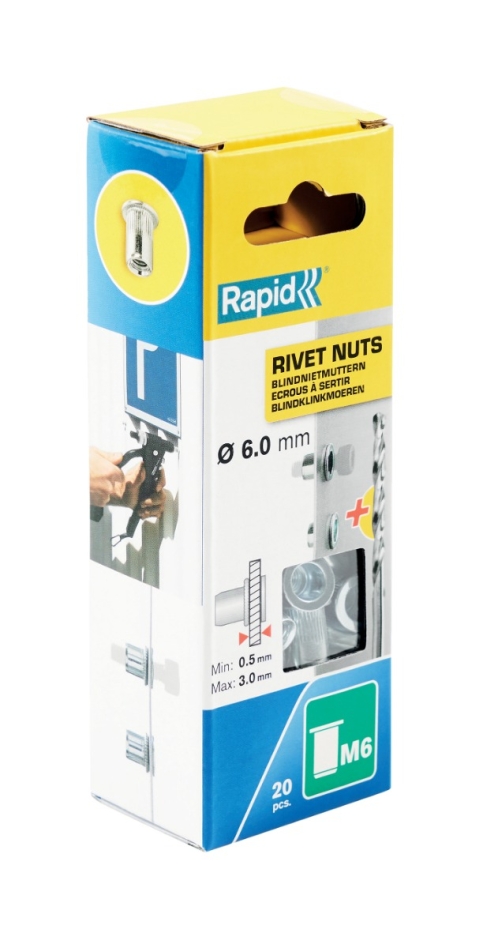 Rapid 5000673 Blindklinkmoeren M6 20 stuks