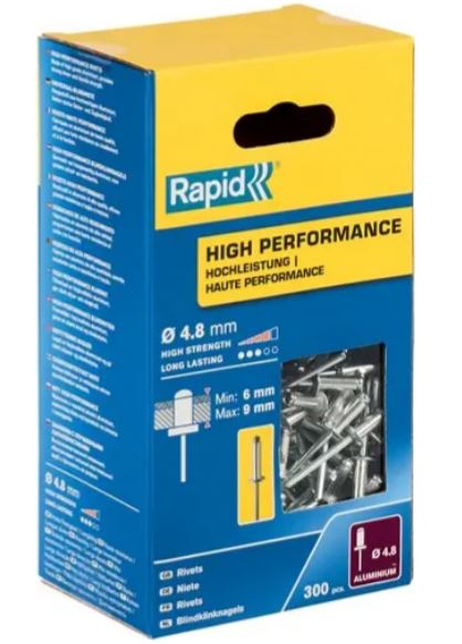 Rapid 5001436 Blindklinknagels High Performance Ø 4,8 x 12 mm 300 st
