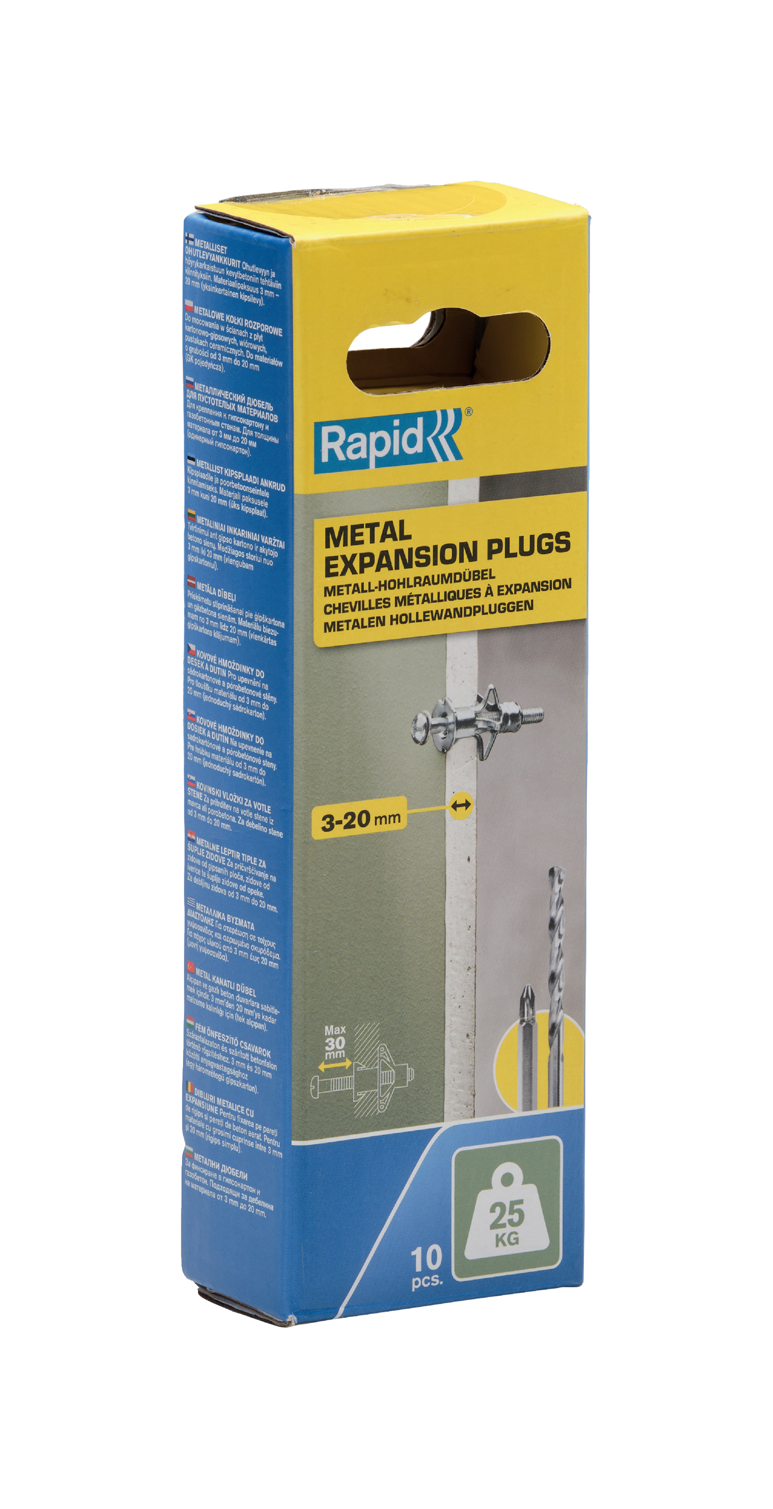 Rapid 5001549 Hollewandplug voor 6-16 mm plaatdikte, 40 kg draaggewicht
