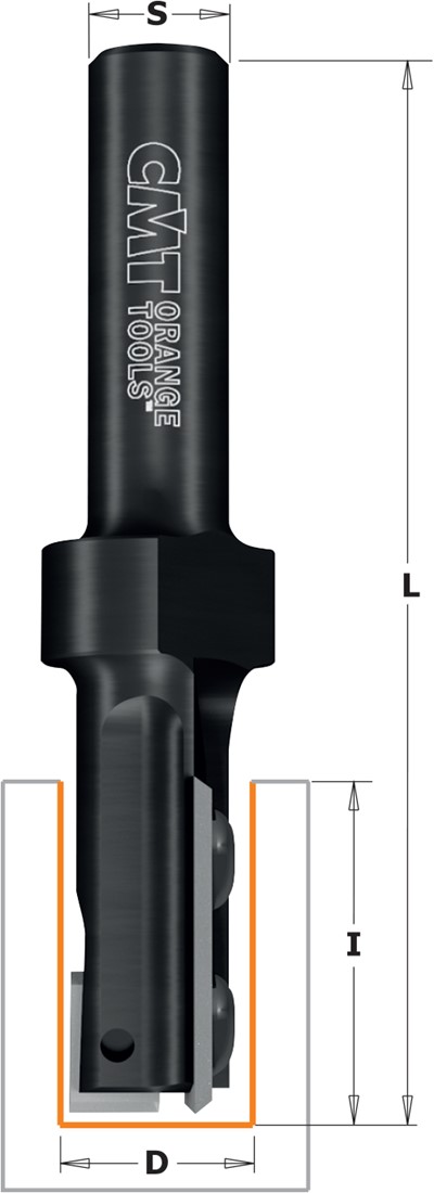 CMT 653.701.11 Rechte frees met wisselbare messen Z1+1 20 mm x 111,5 mm schacht 20 mm