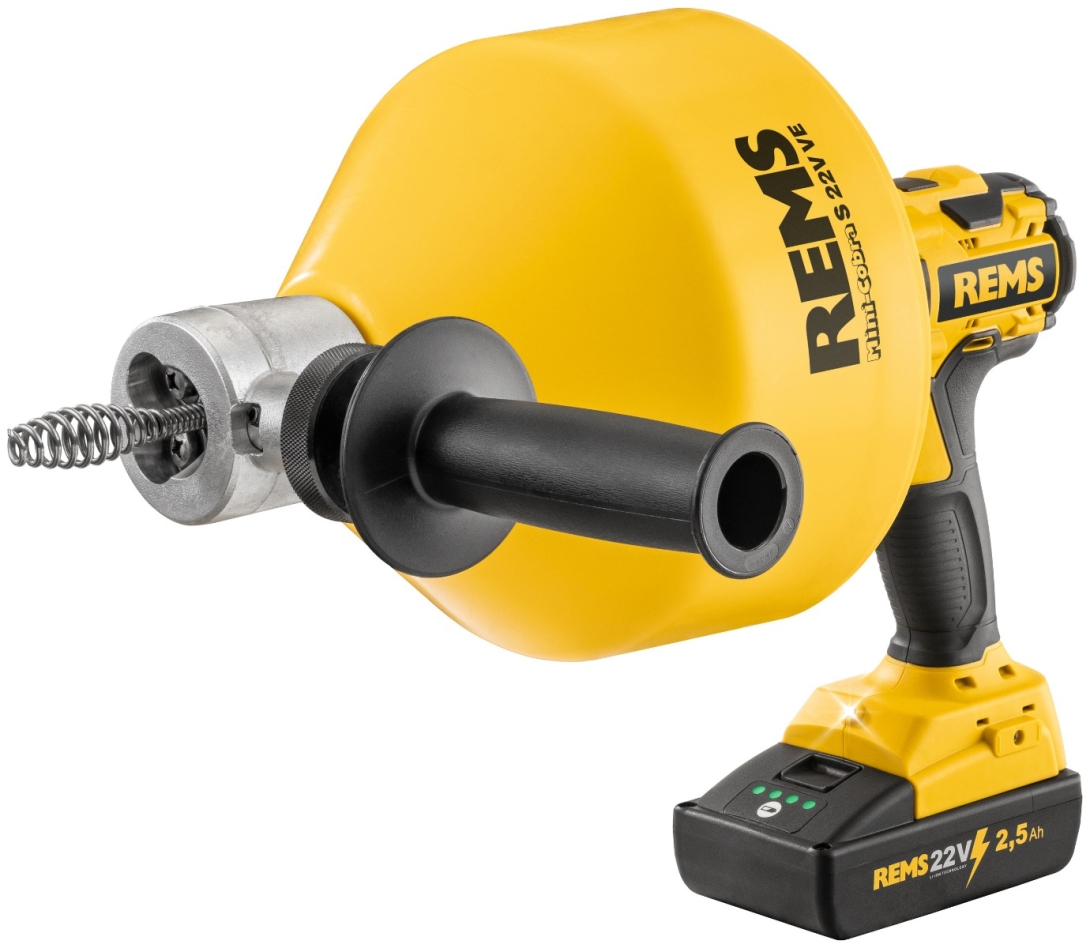 Rems 170026 R220 170026 Mini-Cobra S 22V VE Accu Ontstoppingsapparaat 22V 2,5Ah Li-Ion 20-50 mm in stalen koffer