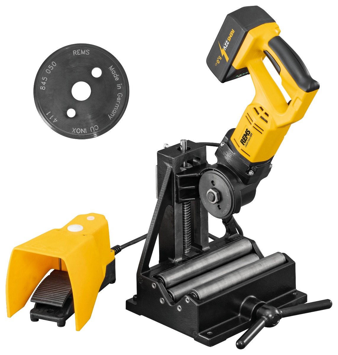 Rems 845X04 R220 Accu CENTO 22V Basic + gratis snijwiel Cu-INOX