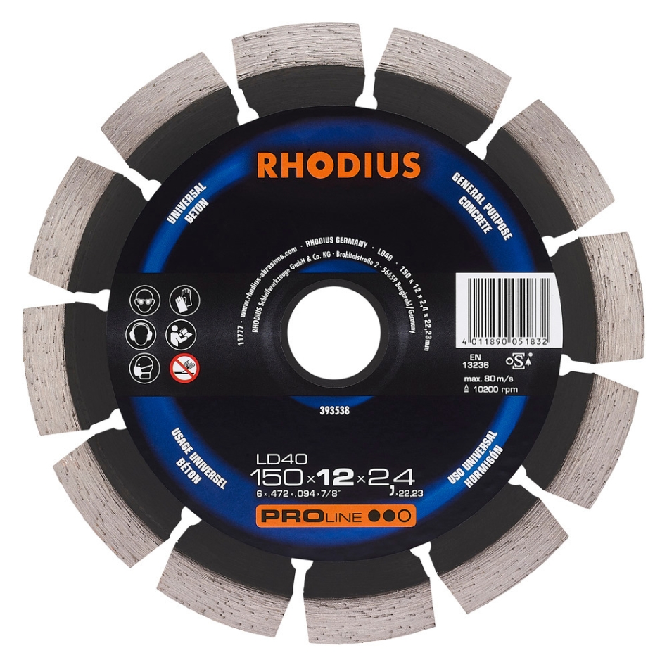 Rhodius 393538 LD40 Diamant Doorslijpschijf 150mm