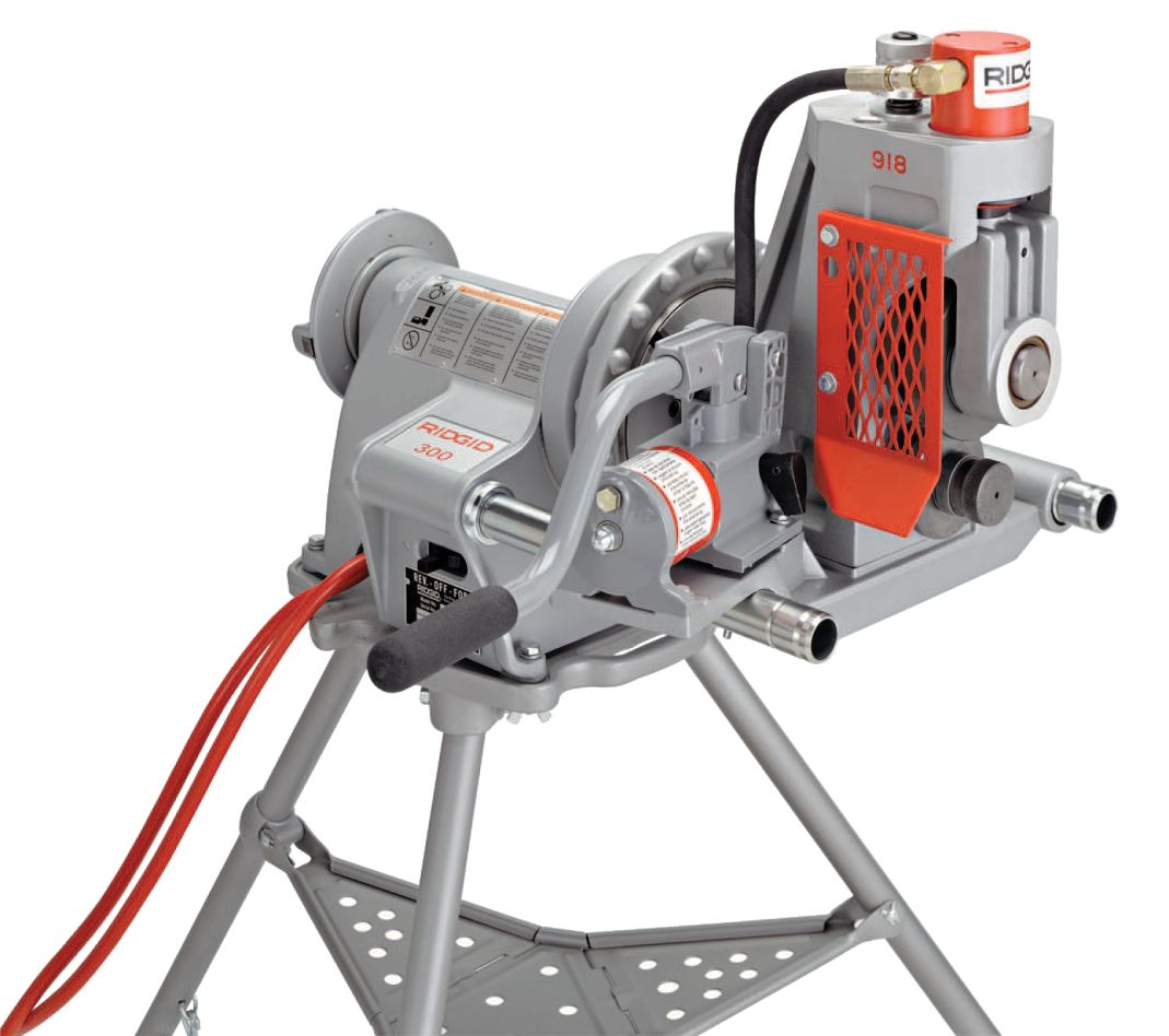 Ridgid 19131 Model 918 Rolgroefmachine met 1233/300 compacte sledemontageset 2" - 6"