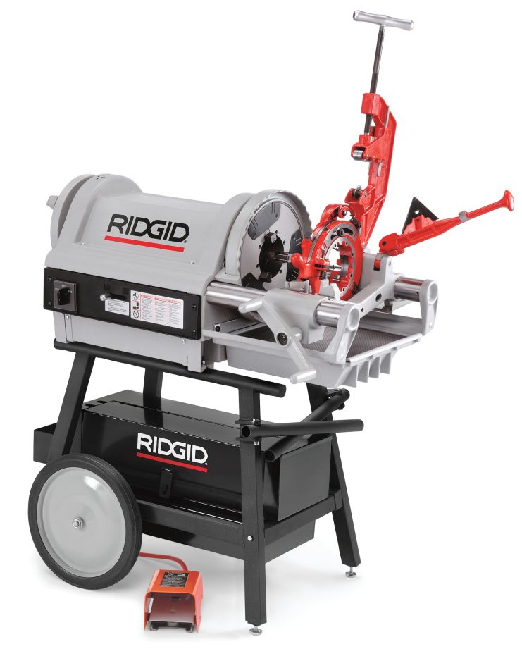 Ridgid 26122 Model 1224 Draadsnijmachine met hamerboorkop 1/4" - 4" BSPT 230V 60Hz