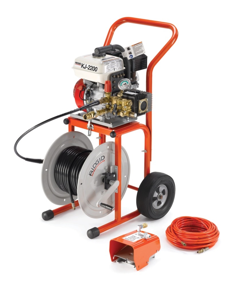 Ridgid 63882 KJ-2200-C Benzine Hogedrukreiniger Rioolreiniger 32-150 mm