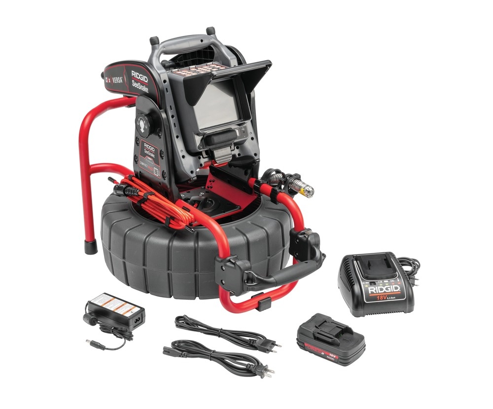Ridgid 64213 SeeSnake Compact M40-systeem met CS6x VERSA digitale registratiemonitor & 1 18V 4,0Ah-batterij & 1 oplader