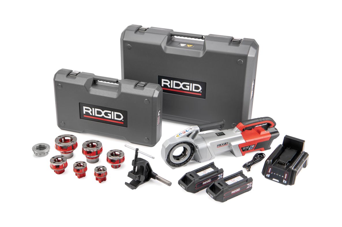 Ridgid 72088 760 FXP Electrische Draadsnijmachineset (11-R) 2x 4Ah accu's en lader in koffer