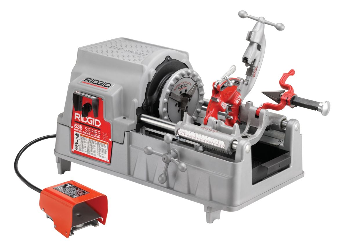 Ridgid 96062 Model 535 Elektrische Draadsnijmachine met hamerboorkop