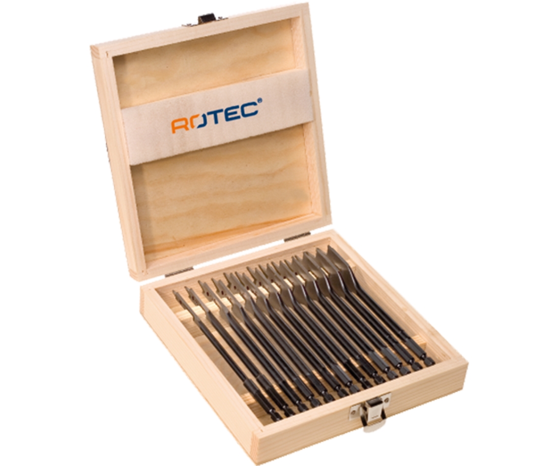Rotec 900.1018 Speedborenset 13-delig in houten kist