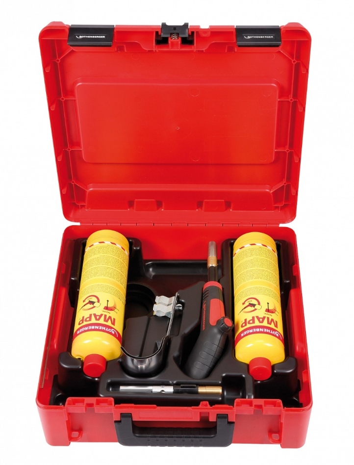 Rothenberger 1000002366 SUPER FIRE 4 HOT BOX, Hardsoldeerset 7/16"-EU, B (INCL. MAPP GAS B)