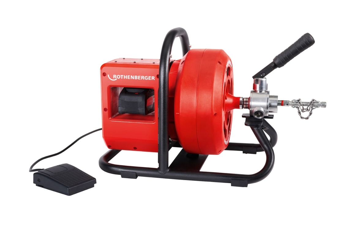 Rothenberger 1000003348 Rodrum Varioclean 18V Accu afvoerreinigingsmachine met accu en lader + DuraFlex spiraal gereedschapsset - 16mm