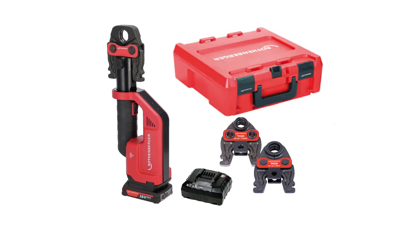 Rothenberger 1000004279 Romax Compact III SET TH16-20-26 Accuperstang CAS 18V 2.0Ah in koffer