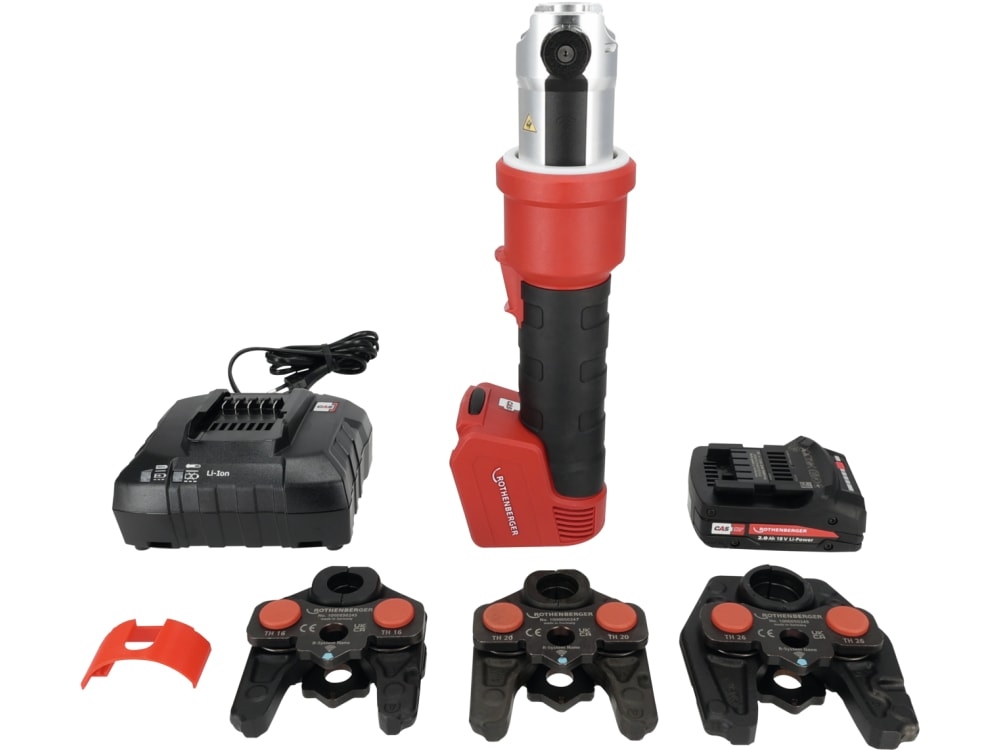 Rothenberger 1000005048 ROMAX NANO Hybride persmachine set incl. iJAW persbekken TH, 16-20-26mm, 2Ah, CAS