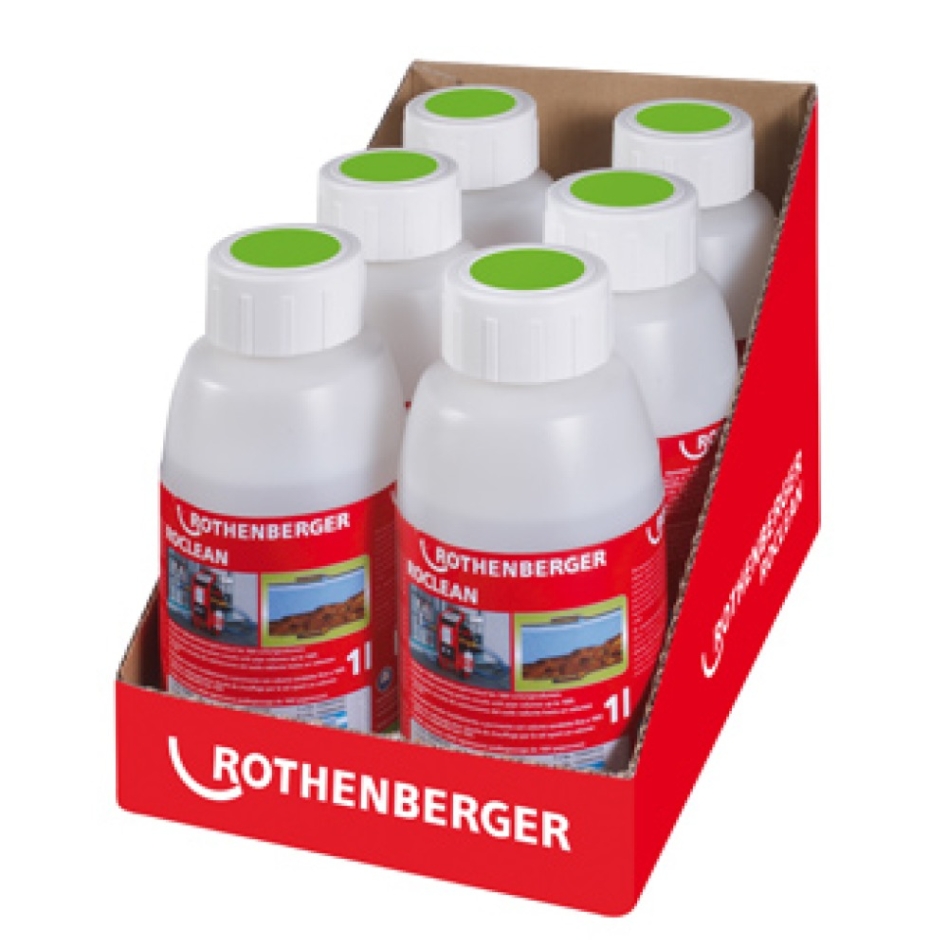 Rothenberger Accessoires 1500000201 Roclean reinigingschemie voor vloerverwarming 6 x 1 ltr.