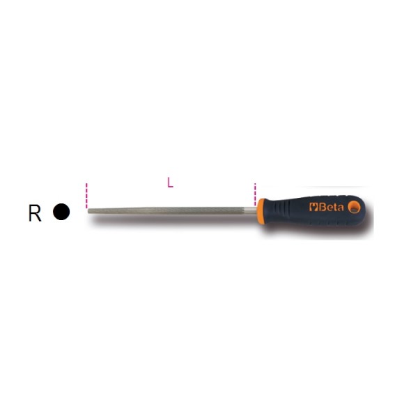Beta 017190319 1719BMA12/R Halfzoete vijl, rond met handgreep 300 mm