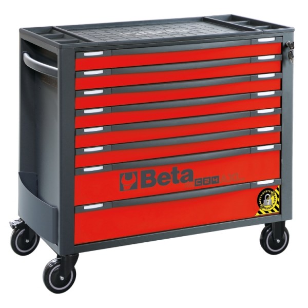 Beta 024004283 Gereedschapswagen, Rood 8 Laden - 103,5x97x44,5 cm