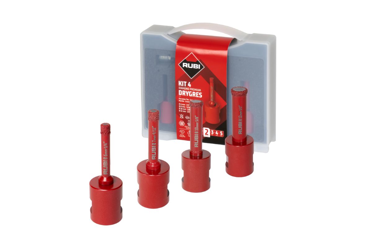 Rubi 51939 DRYGRES PREMIUM MINI KIT Diamantgatzagenset 4-delig
