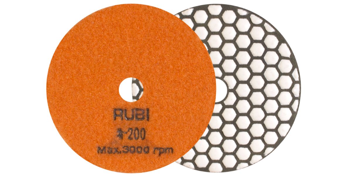 Rubi 62972 Schuur- en polijstpad Ø100 mm korrel 200