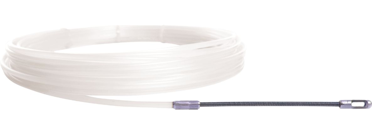 Runpotec 20061 Nylon Trekveer 4mm met geperste zoeker en trekoog Ø 6mm 10m