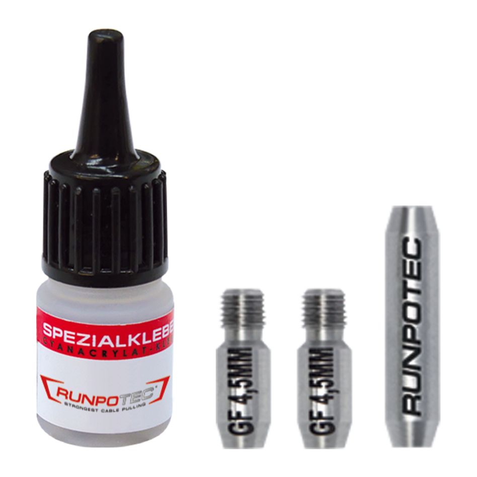 Runpotec 20250 RVS Reparatieset Ø 4,5mm Glasvezel Trekveer, 4-delig