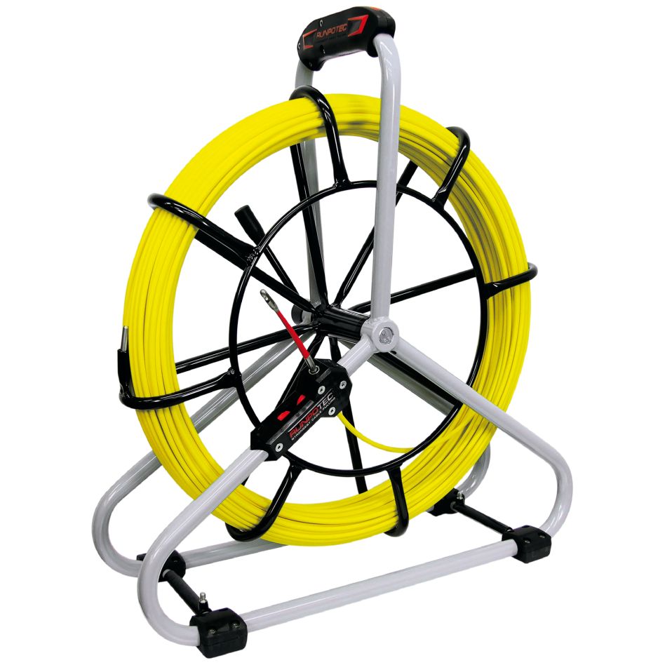 Runpotec 10062 Standaard set Glasvezel Trekveer Ø 6mm RTG6, 50m incl. Haspel