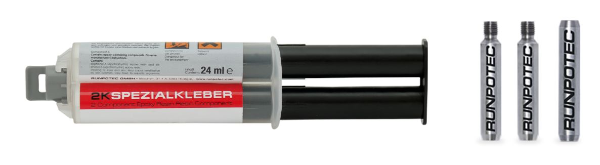 Runpotec 20385 RVS Reparatieset Ø 9mm Glasvezel Trekveer, 4-delig