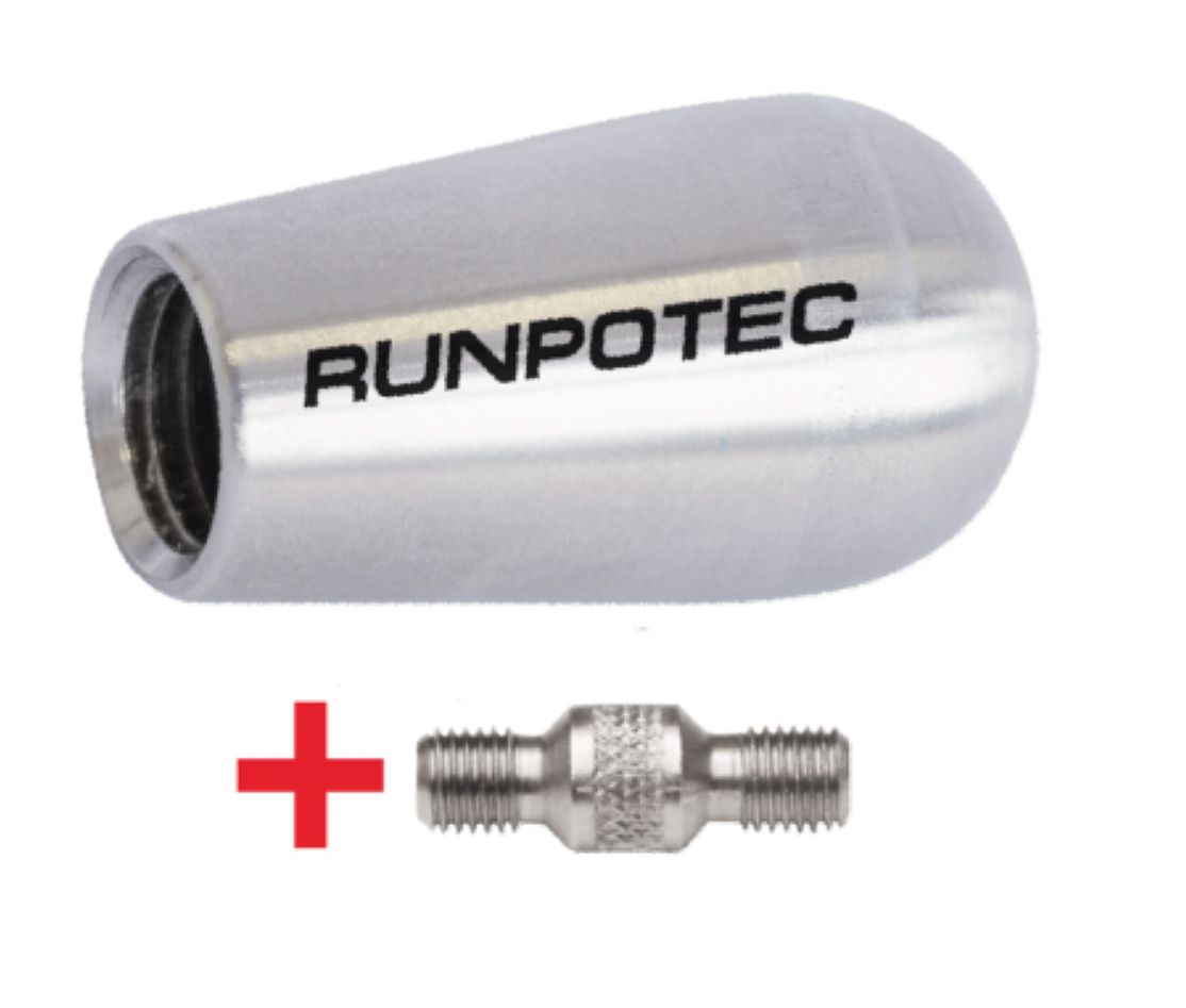 Runpotec 20409 RVS Aanvangsbolkop RTG12 + Verbinding RTG6 Ø20 mm