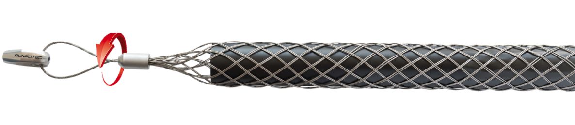 Runpotec 20437 RVS Kabeltrekkous met RTG6/12 schroefdraad en trekoog 40-50mm
