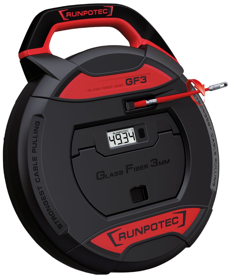 Runpotec 10195 GF3 Glasvezeltrekveer Ø 3mm met lengtemeter 50m